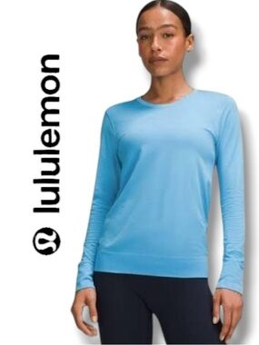 Lululemon Swiftly relaxed long sleeve shirt In kayak blue light size 6